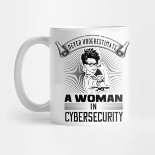 Never Underestimate a Woman in Cybersecurity Mug